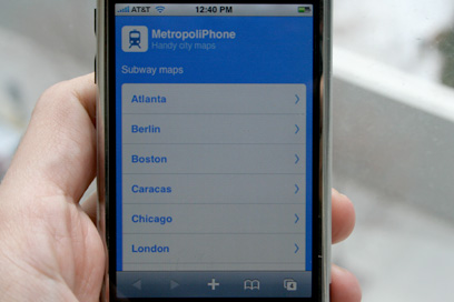 MetropoliPhone - Maps Menu