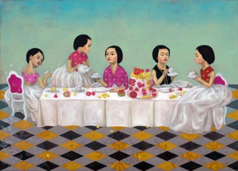 Shia Yih Yiing, The More We Get Together III (2013), Oil on Canvas, 135 x 200 cm