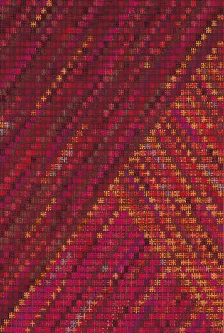 「十示2006-5」200×135cm  丙烯、成品布 2006　Appearance of crosses 2006-5 Acrylic on tartan 200x135cm