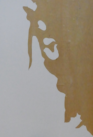 "永遠と一日 -森-" 50x30cm, wood curved drawing