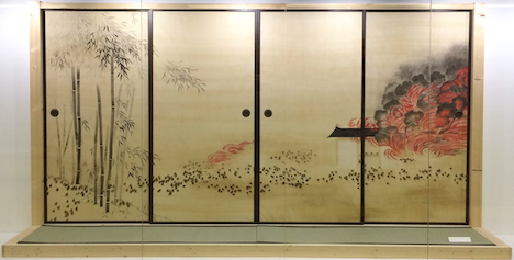 「明治物語」葛西由香, 2016年, 1,820 x 3,620 x 60 mm, 襖絵