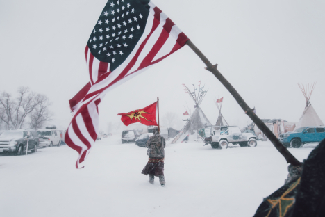 near Canon Ball, North Dakota on Monday, December 5, 2016.  Amber Bracken