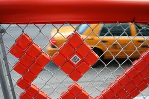 QR code on one of the fences