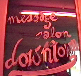 b_view: videostill, message salon downtown, 2006