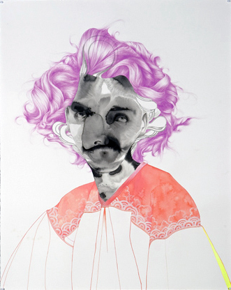 Einstein, 2006 / Ink, gouache, colored pencil on paper, 59 1/2" x 48" framed / Courtesy of <a href="http://www.pdxcontemporaryart.com/" target="new">PDX Contemporary Art</a>