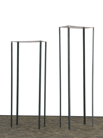 Louise Bourgeois, 1978, Steel, 2 elements, Unique variant of 2: Taller Element: 2,133 x 685 x 355 mm, Shorter Element: 1,828 x 685 x 355 mm