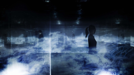 teamLab "Black Waves in Infinity" 2016, Digital Installation, Sound: Hideaki Takahashi