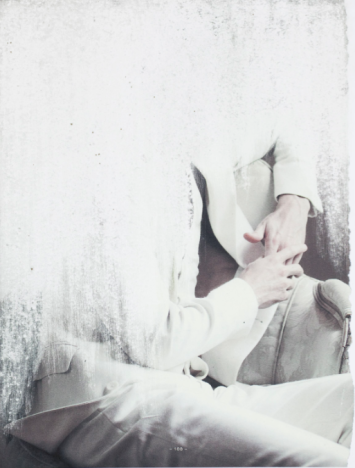 Amie Dicke "Inside -188- Hold" 2014, Sandpaper abrasion on print, 55 x 41 cm