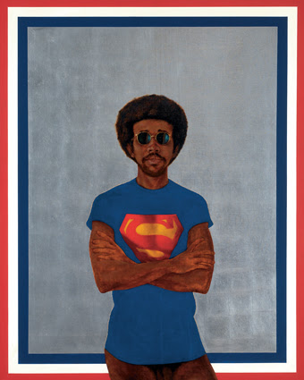 Barkley L. Hendricks, Icon for my Man Superman (Superman Never Saved Any Black People-Bobby Seale), 1969. Jack Shainman Gallery. © Barkley L. Hendricks. Courtesy of the artist and Jack Shainman Gallery, New York