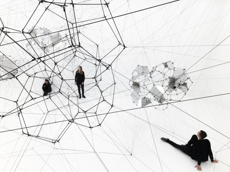 Tomás Saraceno, Stillness in Motion—Cloud Cities, 2016 (installation view, SFMOMA).  Photo: Katherine Du Tiel